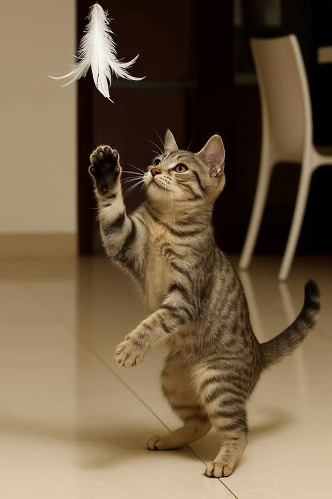 Cat Teaser Toy - Interactive Bell & Feather Wand